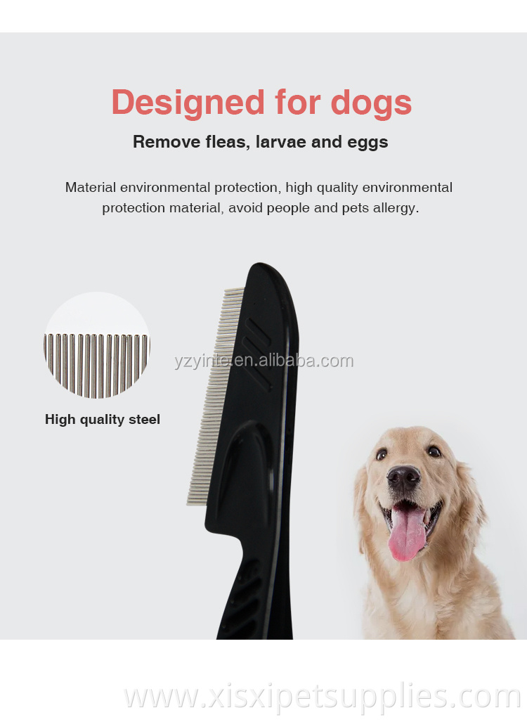 Factory Wholesale Stainless Steel Pet Cat Dog Flea Hair Comb